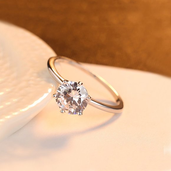 Engagement Ring Sets in 925 Sterling Silver and Zirconia Rings - Picture 2 of 4